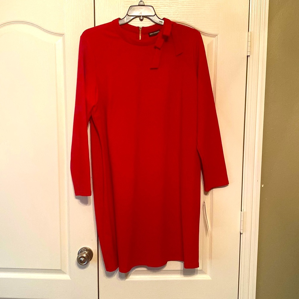 Nina Leonard Red Dress 2x